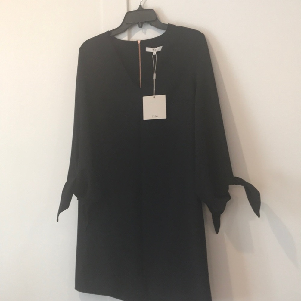 TIBI Black V-Neck Dress